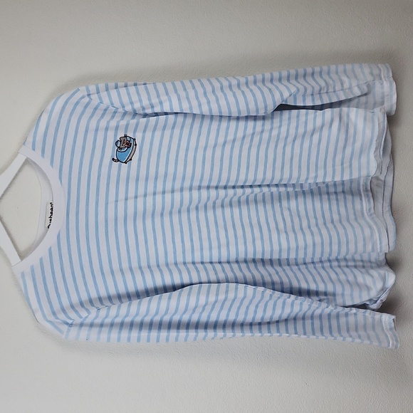 Pusheen Sailor Nautical Long Sleeve Striped Shirt Size Large - Picture 1 of 6